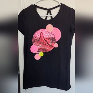 Justice Black Shirt With The Eiffel Tower